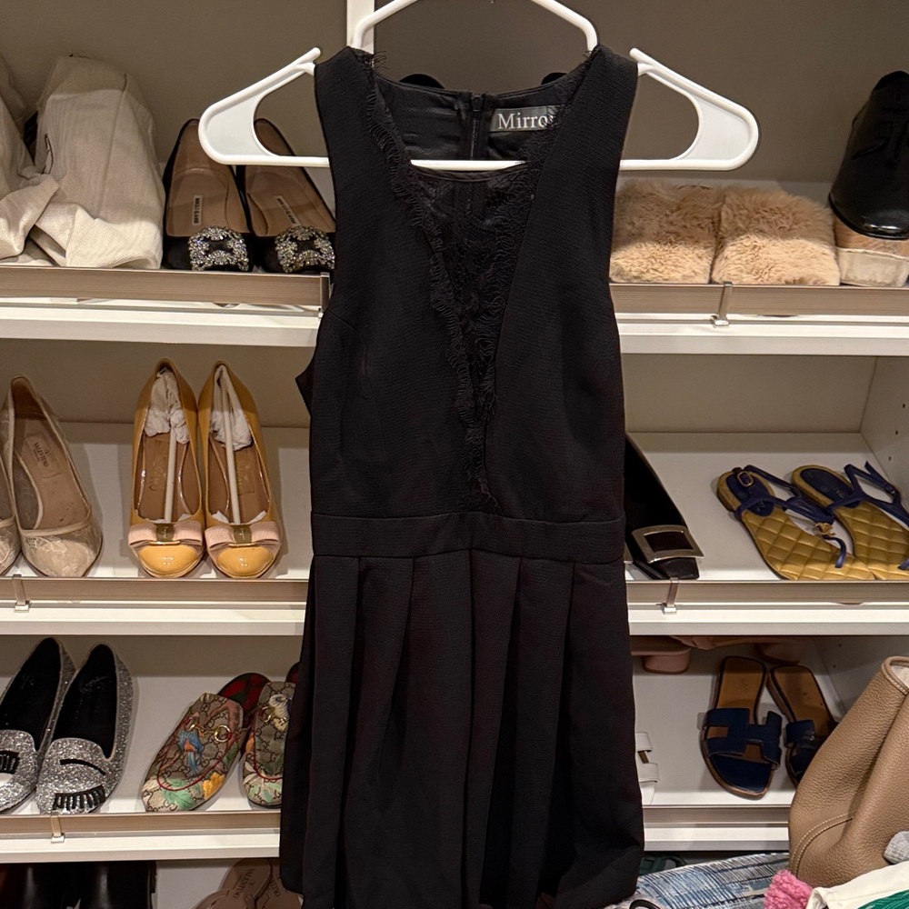 Mirror Black Mini Dress